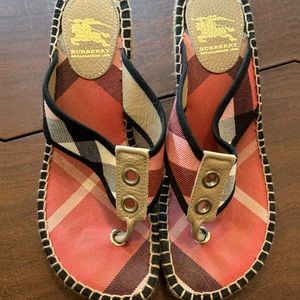 Burberry wedge sandals
